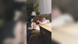 Making out with bbw redhead