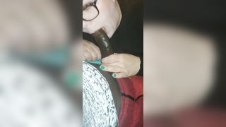 White BBW Sucks on Boyfriend's BBC