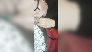 White BBW Sucks on Boyfriend's BBC - 5 image