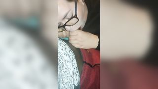 White BBW Sucks on Boyfriend's BBC - 6 image