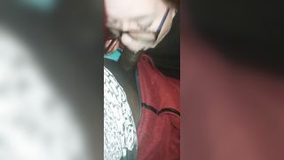 White BBW Sucks on Boyfriend's BBC - 9 image