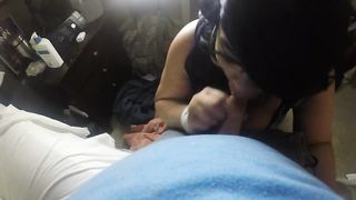 BBW Chick Wanted to try again and have me Cum all over her Tits Giving me Head Blowjob - 12 image