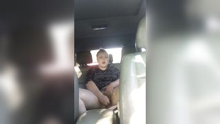 Blonde PAWG Backseat Car Masturbation - 10 image