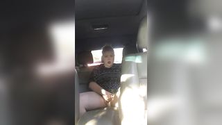 Blonde PAWG Backseat Car Masturbation - 5 image
