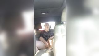 Blonde PAWG Backseat Car Masturbation - 8 image