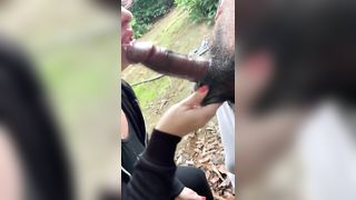 Chubby Girl Caught Sucking my BBC outside - 13 image