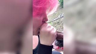 Chubby Girl Caught Sucking my BBC outside - 14 image