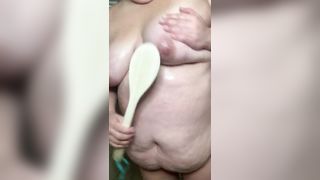 Fat BBW Slut Spanking in Shower - 5 image