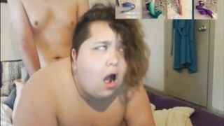 BBW Slut Fucked Rough on Stream