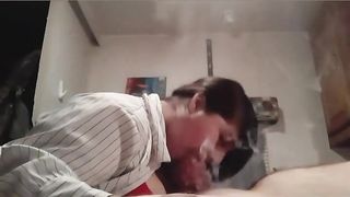 Smoking Hot BBW Sucks BWC Busts on her Chest with Joint in Hand - 7 image