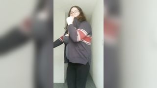 Busty Brunette Sadie's Piss Desperation and Ash Shaking Fetish Play - 2 image