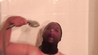 BBW MILF pantyhose in the shower - 10 image