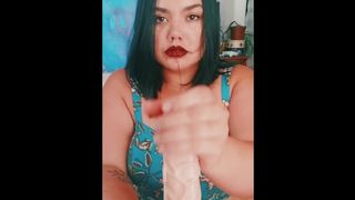 POV BBW MILF Serene Strokes, Sucks and Rides Dildo - 1 image
