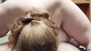 Big Busty Redhead Blows Husband to Climax - 11 image