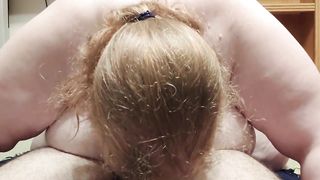 Big Busty Redhead Blows Husband to Climax - 7 image