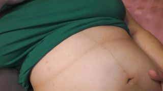 BBW wife with pregnant cheating belly show her bog boobs! - 5 image