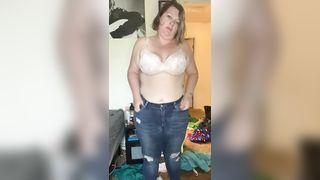 Squeezing Big MILF Ass into Tight Jeans - 12 image