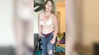 Squeezing Big MILF Ass into Tight Jeans - 2 image