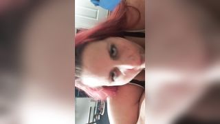 Big Tits Red Head Slut Sucks Dick Good - 4 image