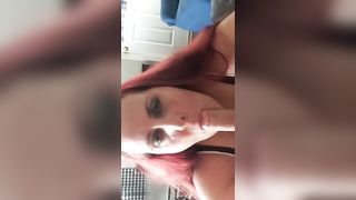 Big Tits Red Head Slut Sucks Dick Good - 9 image