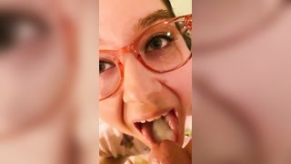 My Tongue Gets Flooded with Cum (SloMo) - 11 image