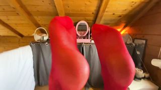 Premature Cumshot. my Sexy Stockings are too much for Him!!! - 9 image