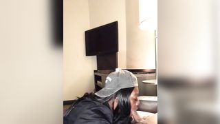 Sloppy Toppy from the College Girl, Thick Ebony Gets Nasty Cum on Face - 4 image