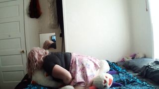 Teen Humps Favorite Stuffie with Strapless Strapon after Class - 15 image