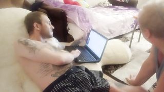 I play on the computer I get jerked off and sucked - 2 image