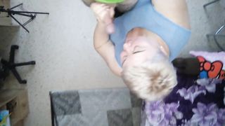 paid off with a blowjob with an electrician