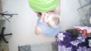 paid off with a blowjob with an electrician