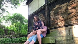 Outdoor sex behind a farmhouse - public fuck with bbw - 1 image