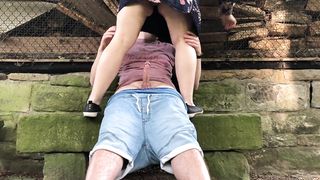 Outdoor sex behind a farmhouse - public fuck with bbw - 14 image