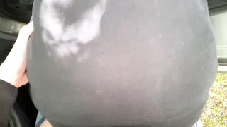 Fucking her in a car near a public park - cum on ass - 14 image