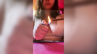 Diamond Rolls her Blunt and Plays with her Perky Tits!!! (WAKE AND BAKE)