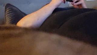 BBW Wifey gives Husband Handjob while he Smells her Feet - 8 image