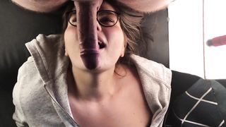 POV Handjob & Blowjob till she has cum in her mouth