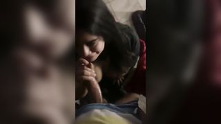 Amateur Latina with Big Tits Giving a Blowjob