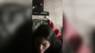 Amateur Latina with Big Tits Giving a Blowjob - 5 image