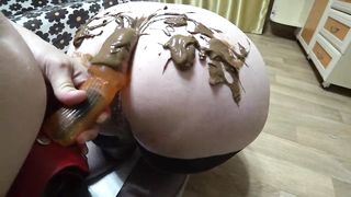 Juicy creamy PAWG shaking doggy style Mature lesbians with strapon fuck anal and hairy pussy Home fetish - 2 image