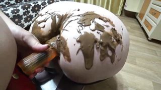 Juicy creamy PAWG shaking doggy style Mature lesbians with strapon fuck anal and hairy pussy Home fetish - 4 image