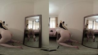 Sweet Caroline Virtual Reality Vr180 Experience Blonde Pale Masturbating in a Mirror - 10 image