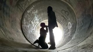 Voyeur BBC Worship Aggressive BlowJob Public - 10 image