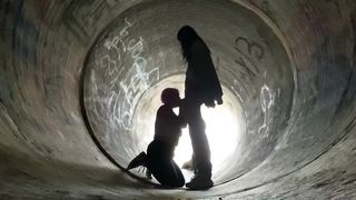 Voyeur BBC Worship Aggressive BlowJob Public - 12 image