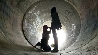 Voyeur BBC Worship Aggressive BlowJob Public - 13 image