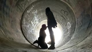 Voyeur BBC Worship Aggressive BlowJob Public - 15 image