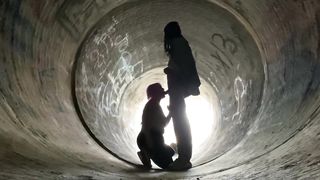 Voyeur BBC Worship Aggressive BlowJob Public - 4 image