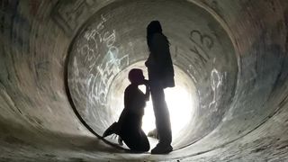 Voyeur BBC Worship Aggressive BlowJob Public - 7 image