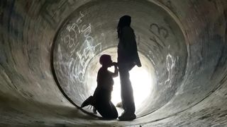 Voyeur BBC Worship Aggressive BlowJob Public - 9 image