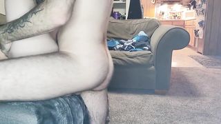 Daddy Shows off his Hairy Cheeks during Accidental Recording...creampie at the end - 11 image